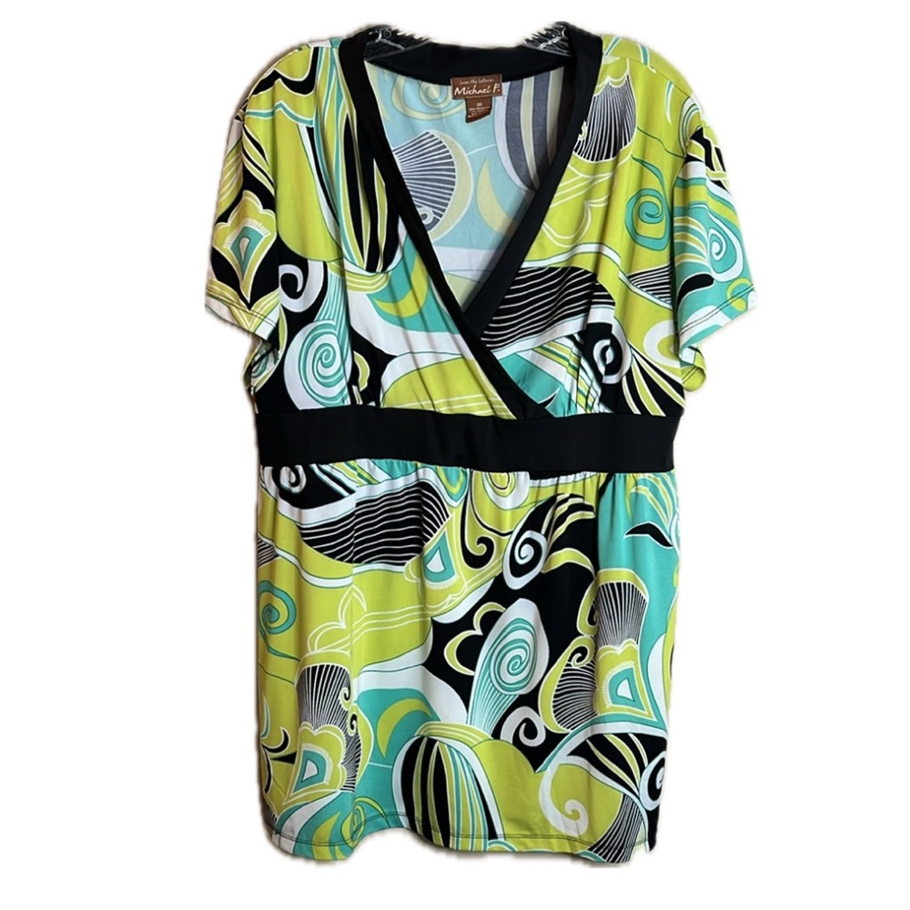 Michael F Sz 3X Women's‎ Multicolor Blouse
